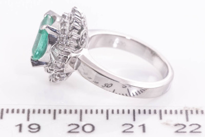 2.24ct Emerald and Diamond Ring - 3