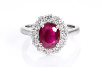 2.10ct Ruby and Diamond Ring