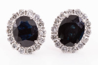 5.90ct Sapphire and Diamond Earrings