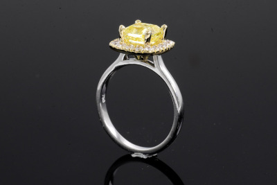 2.12ct Fancy Intense Yellow Diamond GIA - 6