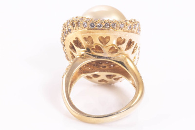 14.0mm Golden Pearl & Diamond Dress Ring - 5