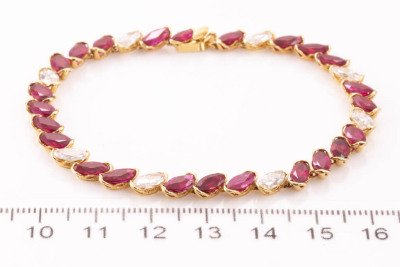 26.71ct Ruby and Diamond Bracelet - 2