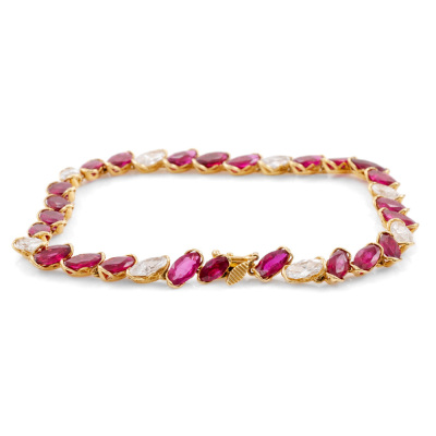 26.71ct Ruby and Diamond Bracelet - 4