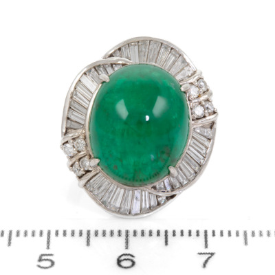 12.64ct Emerald and Diamond Ring - 2