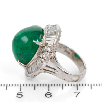 12.64ct Emerald and Diamond Ring - 3