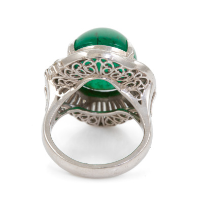 12.64ct Emerald and Diamond Ring - 5