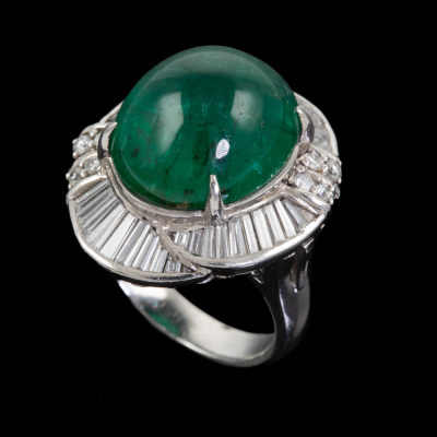12.64ct Emerald and Diamond Ring - 6