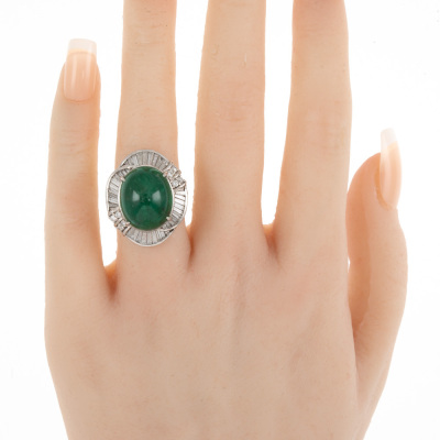 12.64ct Emerald and Diamond Ring - 7