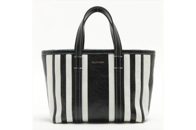 Balenciaga Small Barbes East-West Striped Shopper Tote