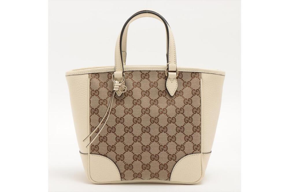 Gucci Bree Top Handle Bag GG Canvas with Leather Small at 1stDibs