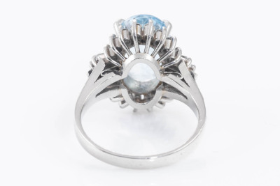3.27ct Aquamarine and Diamond Ring - 4