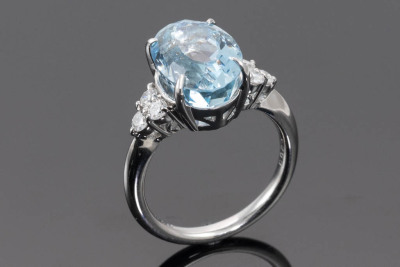 4.82ct Aquamarine and Diamond Ring - 5