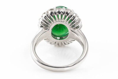 7.11ct Jade and Diamond Ring - 5