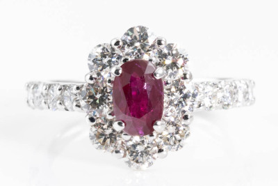 1.20ct Ruby and Diamond Ring