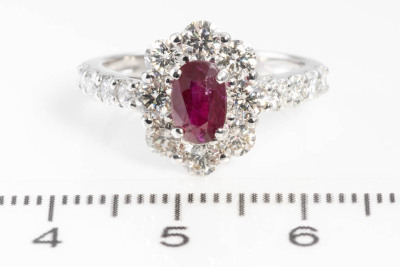 1.20ct Ruby and Diamond Ring - 2
