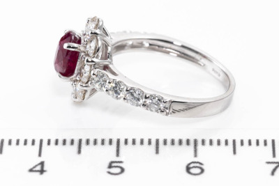 1.20ct Ruby and Diamond Ring - 3
