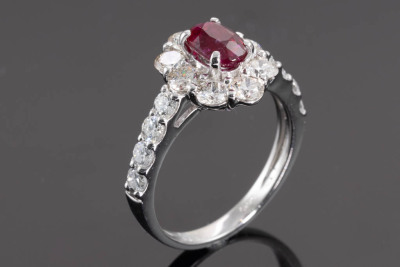 1.20ct Ruby and Diamond Ring - 6