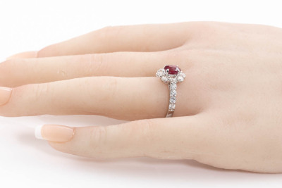 1.20ct Ruby and Diamond Ring - 7