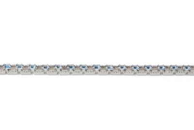 5.65ct Blue Topaz and Diamond Bracelet - 6
