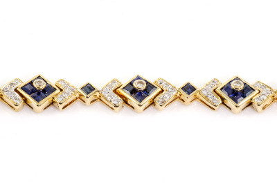 1.77cts Blue Sapphire and Diamond Bracelet - 5