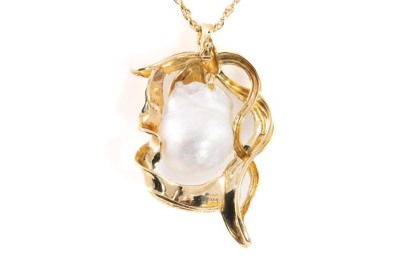 South Sea Baroque Pearl Pendant - 6