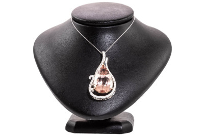 18.90ct Morganite and Diamond Pendant