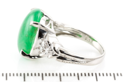 9.20ct Jade and Diamond Ring - 3