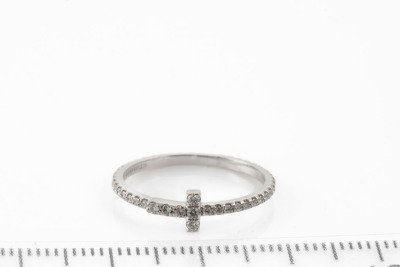 Tiffany & Co. T Diamond Wire Band Ring - 3