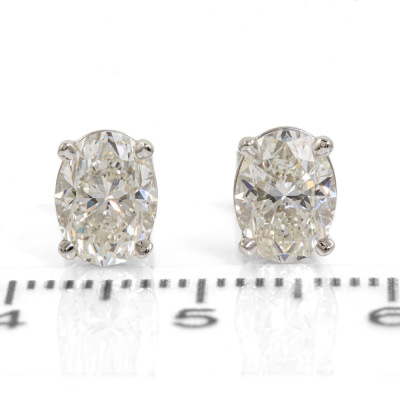 2.02ct Oval Cut Diamond studs GIA H VVS1 - 4