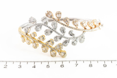 5.30ct Diamond Three-Tone Bangle - 2