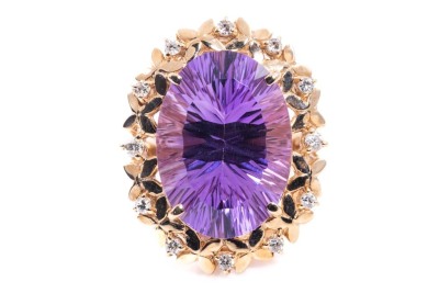 9.00ct Amethyst and Diamond Ring