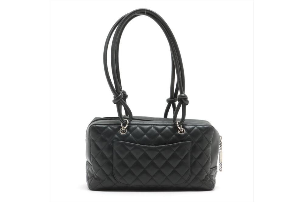 CHANEL Cambon Ligne Diamond Quilted Tote Bag