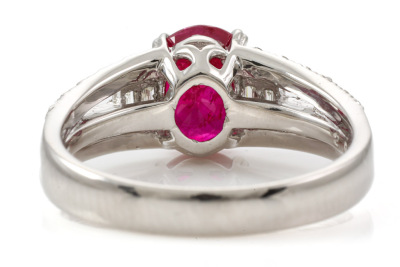 2.01ct Burmese Ruby & Diamond Ring GIA - 5