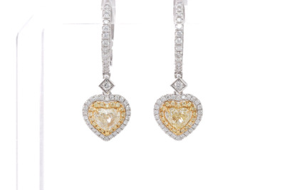 1.61ct Fancy Yellow Diamond Earrings