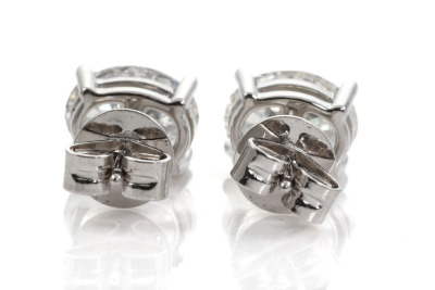 3.01ct Diamond Stud Earrings GIA E SI2 - 6