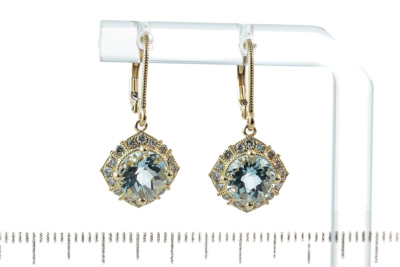 2.39ct Aquamarine and Diamond Earrings - 2