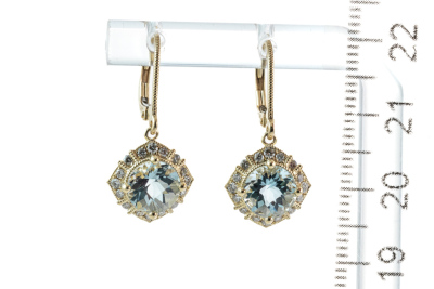2.39ct Aquamarine and Diamond Earrings - 3