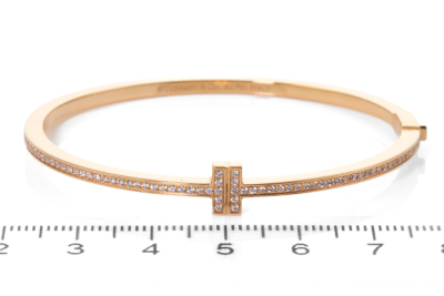 Tiffany & Co Diamond Hinged Wire Bangle - 2