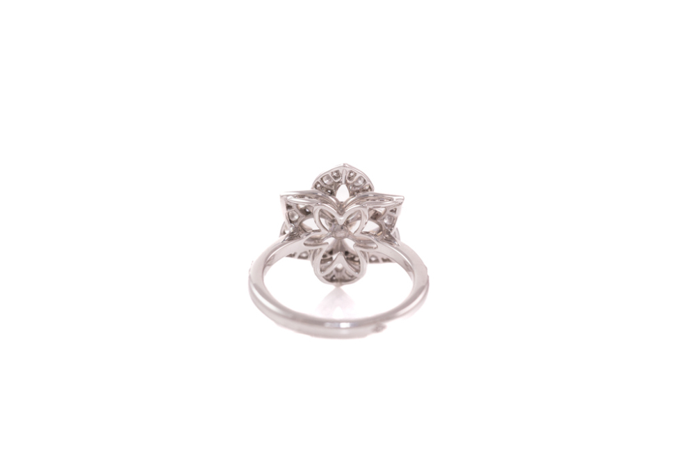 Louis Vuitton Diamond Crown White Gold Cocktail Ring