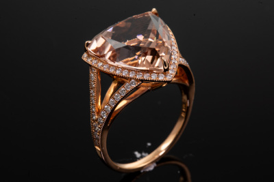 10.21ct Morganite and Diamond Ring - 6