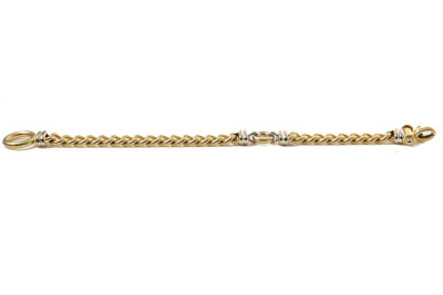 18ct Yellow and White gold Bracelet 43g - 6