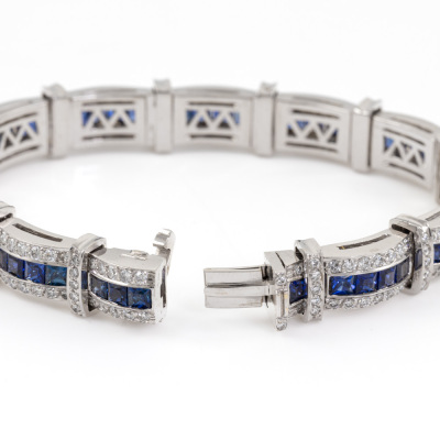 6.49ct Sapphire & 3.96ct Diamond Bracelet - 5