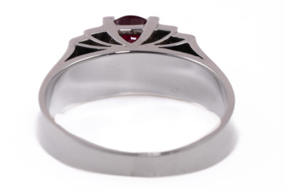 0.70ct Ruby and Diamond Ring - 4