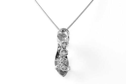 Diamond High Heel Shoe Pendant