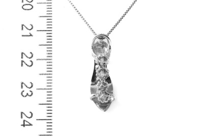 Diamond High Heel Shoe Pendant - 3