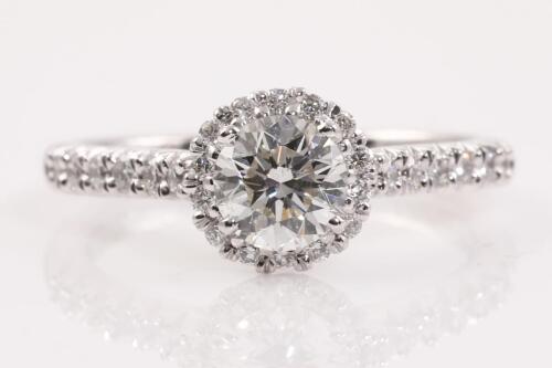 0.53ct Diamond Halo Ring GSL I SI2