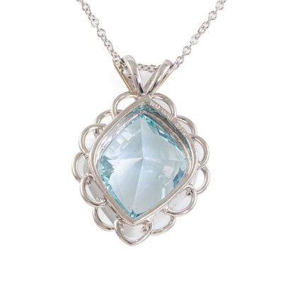 14.90ct Aquamarine and Diamond Pendant - 4