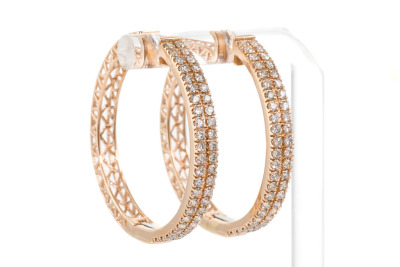 2.03ct Diamond Hoop Earrings