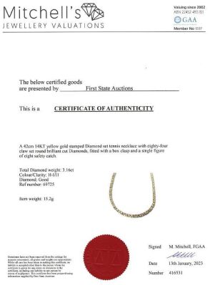 3.16ct Diamond Tennis Necklace - 7