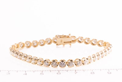 6.57ct Round Diamond Tennis Bracelet - 2